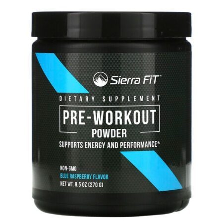 Sierra Fit, Pó Pré-treino, Framboesa Azul, 270 g (9,5 oz)