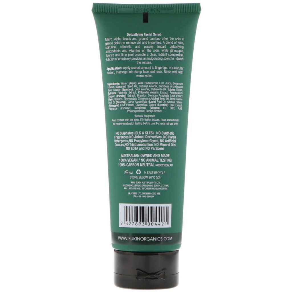 Sukin, Super Greens, Detoxifying Facial Scrub, 4.23 fl oz (125 ml) - Imagem 2