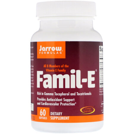 Jarrow Formulas, Famil-E, 60 Cápsulas Softgel