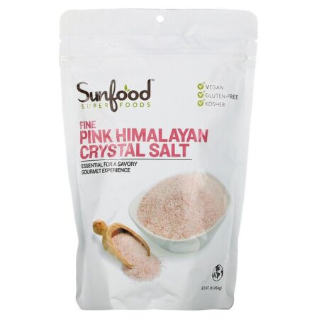 Sunfood, Sal Cristalino Fino do Himalaia, 454 g (1 lb)