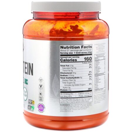 Now Foods, Sports, Proteína de Ervilha, Chocolate Cremoso, 907 g (2 lbs) - Imagem 2