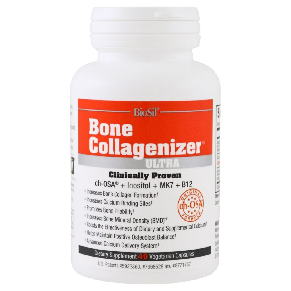 BioSil by Natural Factors, Bone Collagenizer Ultra, 40 Vegetarian Capsules - Imagem 3