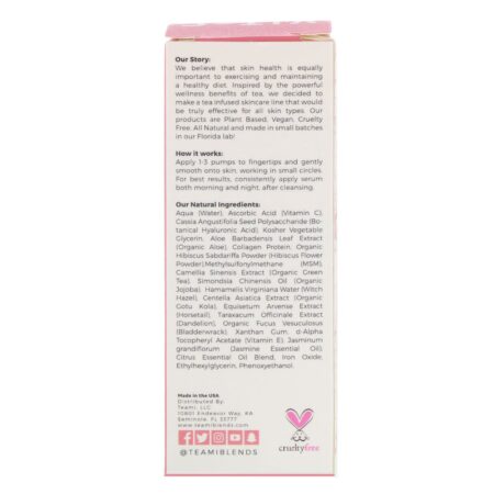 Teami, Vit-C, Tea Infused Serum, Hibiscus, 1 oz - Image 3