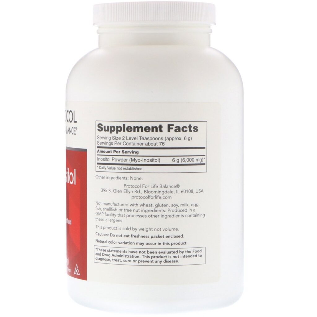 Protocol for Life Balance, Pó Mio-inositol, 1 lb (454 g) - Imagem 2