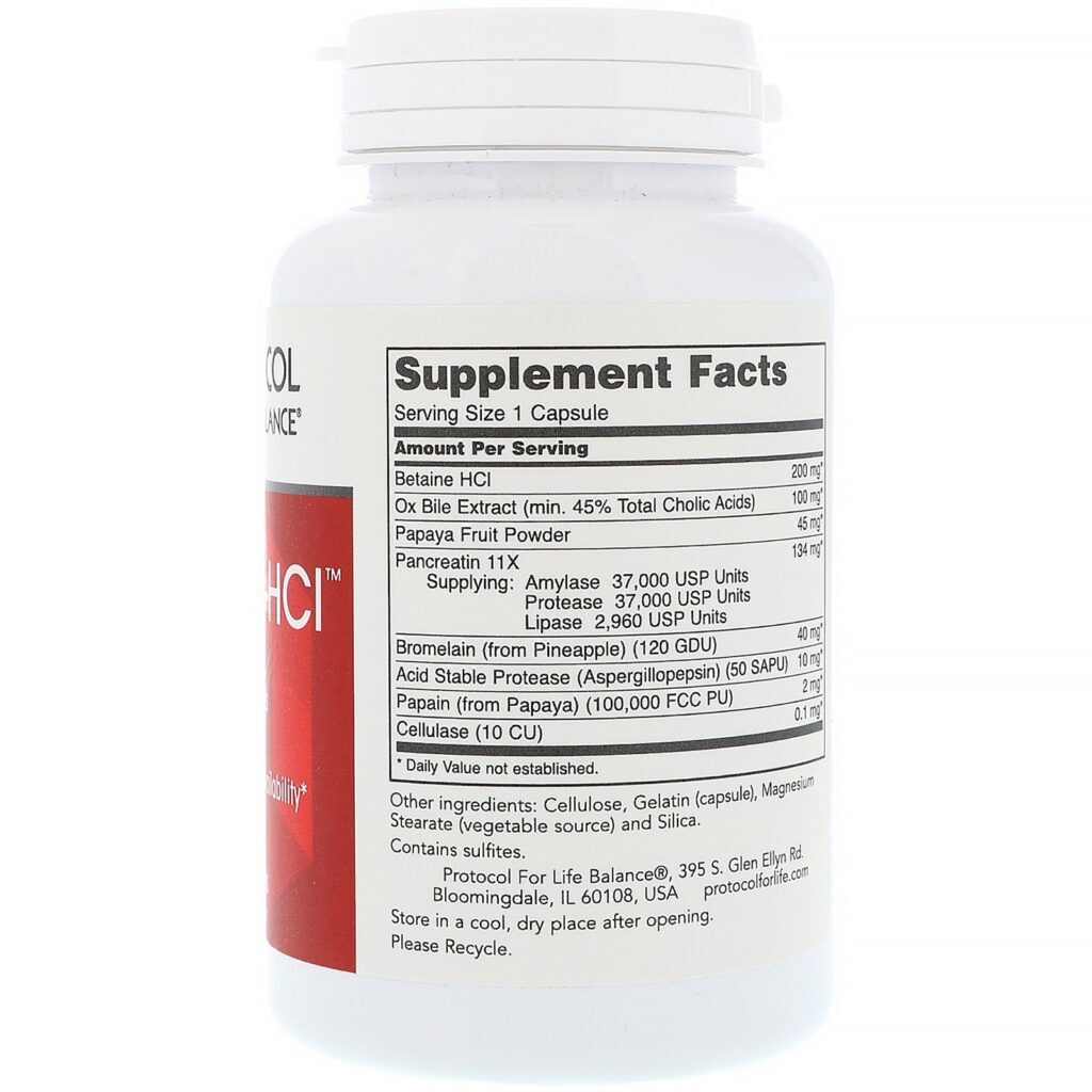 Protocol for Life Balance, Enzimas-HCl, 120 Cápsulas - Imagem 2