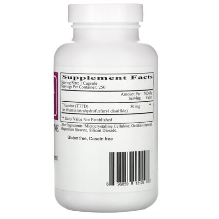 Ecological Formulas, Alitiamina (Vitamina B1), 50 mg, 250 Cápsulas - Imagem 2
