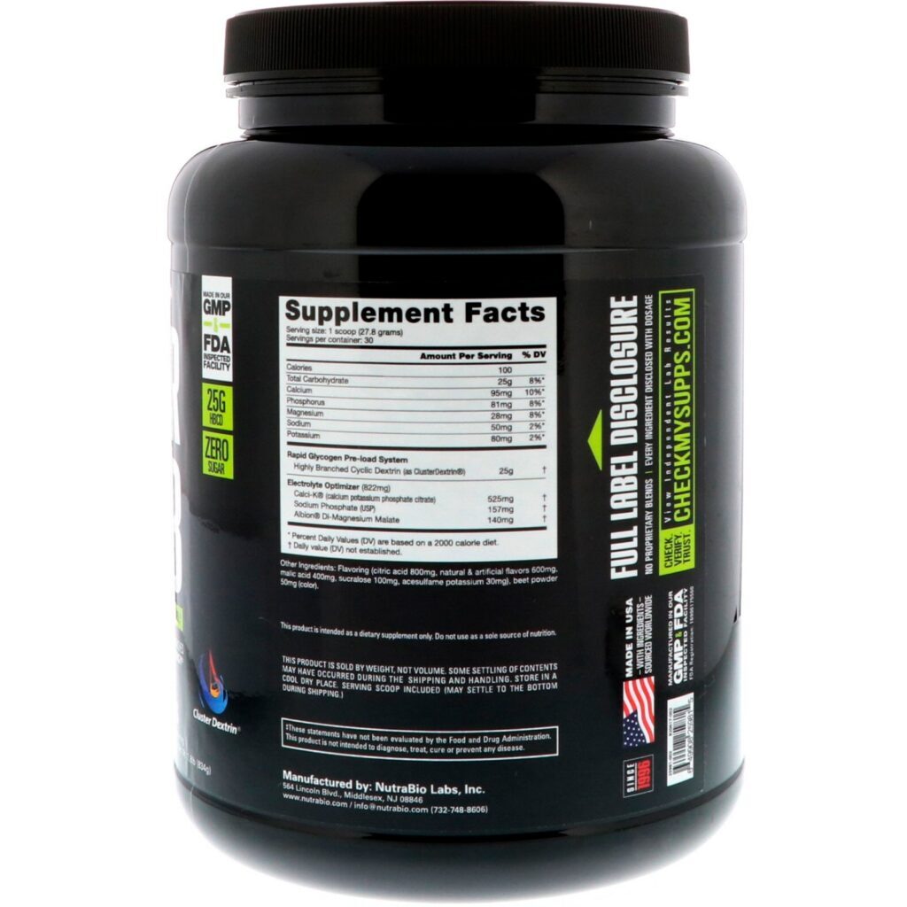 NutraBio Labs, Super Carb, Rasberry Lemonade, 1.8 lb (834 g) - Imagem 2