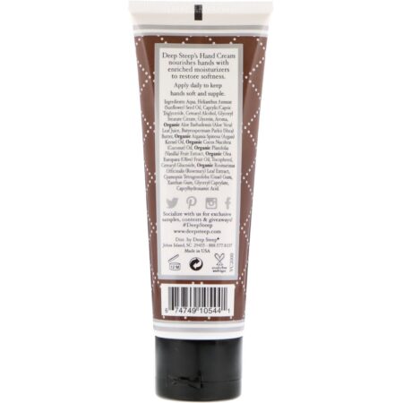 Deep Steep, Creme para as Mãos, Baunilha e Coco, 59 ml (2 fl oz) - Image 2