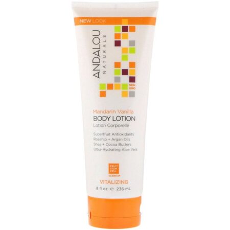 Andalou Naturals, Loção para o Corpo, Vitalizante, Tangerina e Baunilha, 8 fl oz (236ml)