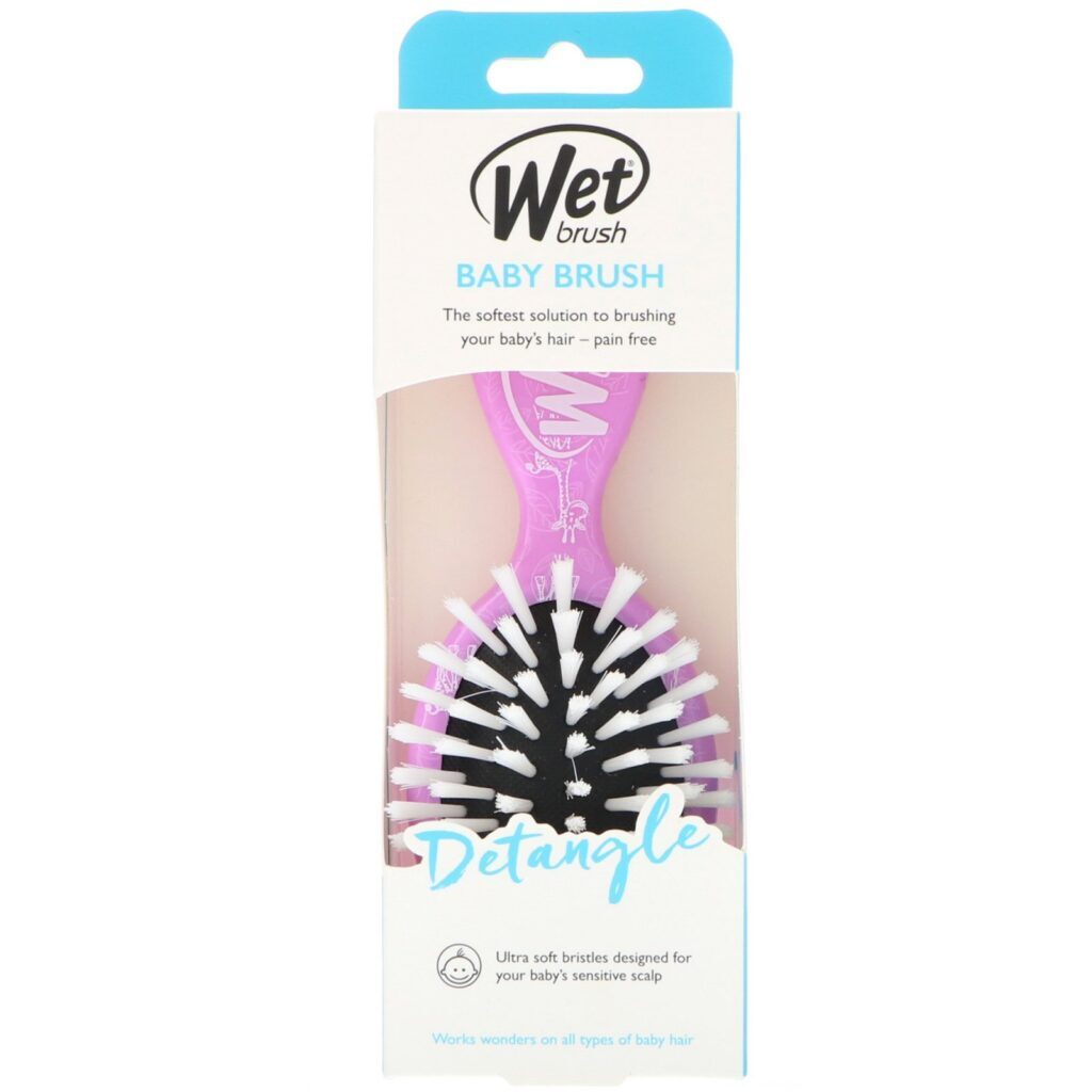 Wet Brush, Escova para Bebê, Desembaraço, Girafa, 1 Escova - Imagem 2