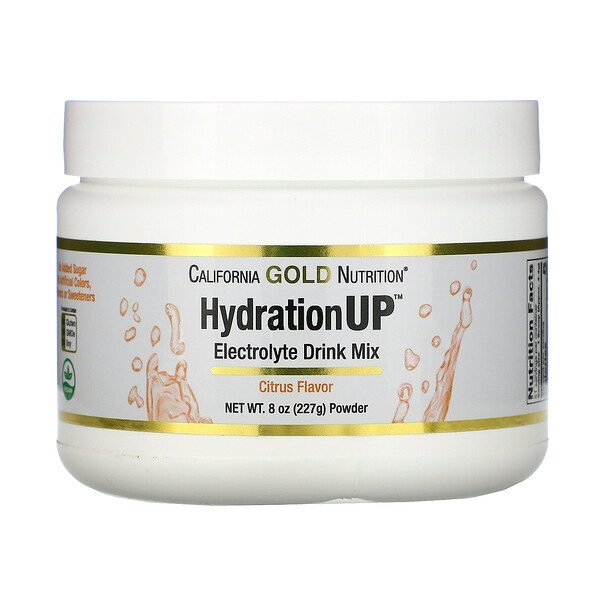California Gold Nutrition, HydrationUP, Mistura em Pó para Bebida com Eletrólitos, Cítrico, 227 g (8 oz)
