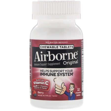 AirBorne, Original Immune Support Supplement, Berry, 32 Chewable Tablets - Image 3