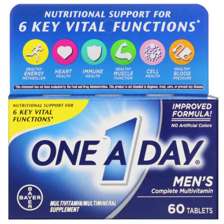 One-A-Day, Fórmula para Homens, Multivitamínico Completo, 60 Comprimidos