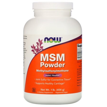 Now Foods, MSM em Pó, 454 g (1 lb)