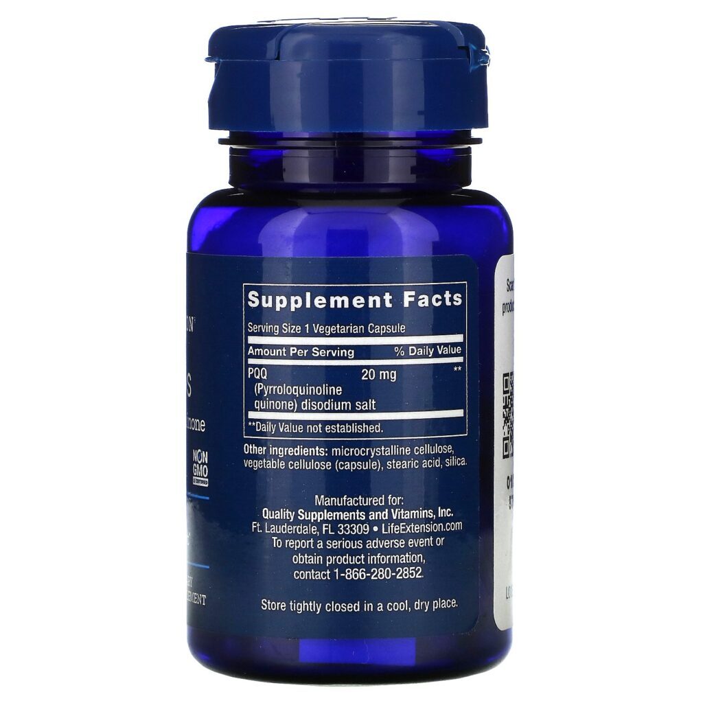 Life Extension, PQQ Caps, 20 mg, 30 Cápsulas Vegetais - Imagem 2