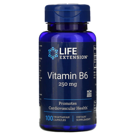 Life Extension, Vitamina B6, 250 mg, 100 Cápsulas Vegetais