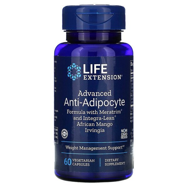 Life Extension, Fórmula Anti-Adipócita Avançada, 60 Cápsulas Vegetarianas