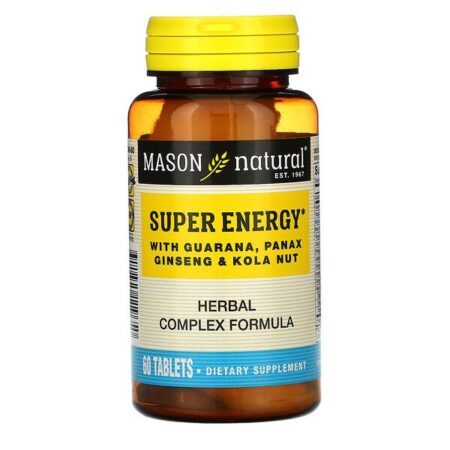 Mason Natural, Super Energy with Guarana, Panax Ginseng & Kola Nut, 60 Tablets