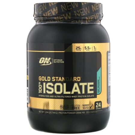 Optimum Nutrition, Gold Standard 100% Isolate, Mint Brownie, 1.64 lb (744 g)