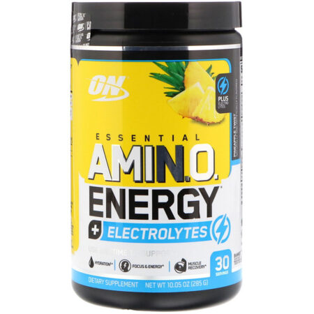 Optimum Nutrition, Essential Amino Energy + Eletrólitos, Toque de Abacaxi, 10,05 oz (285 g)