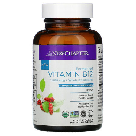 New Chapter, Fermented Vitamin B12, 60 Vegan Tablets