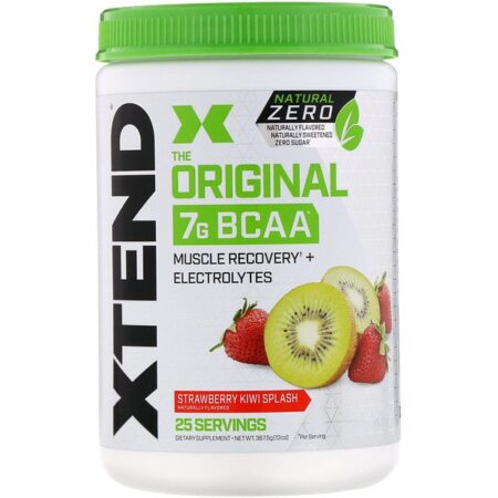 Xtend, The Original, 7 g de BCAA, Natural Zero, Splash de Morango e Kiwi, 367,5 g (13 oz)