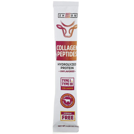 Zhou Nutrition, Collagen Peptides, Hydrolyzed Protein, Unflavored, 15 Stix, 0.39 oz (11 g) Each - Image 3