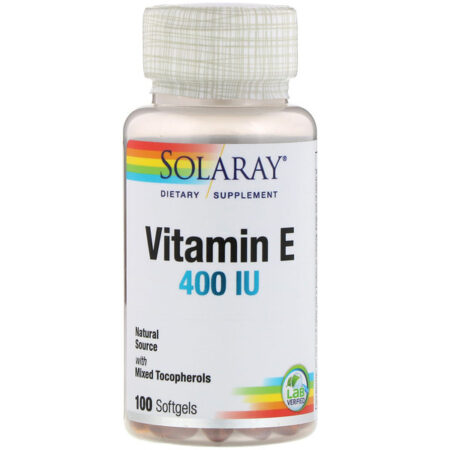 Solaray, Vitamin E , 400 IU, 100 Softgels