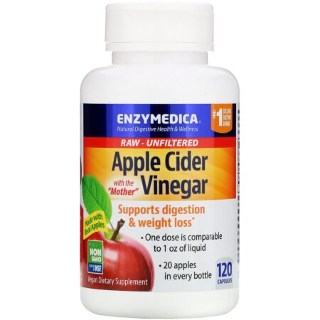 Enzymedica, Apple Cider Vinegar with the Mother, 120 Capsules - Image 3