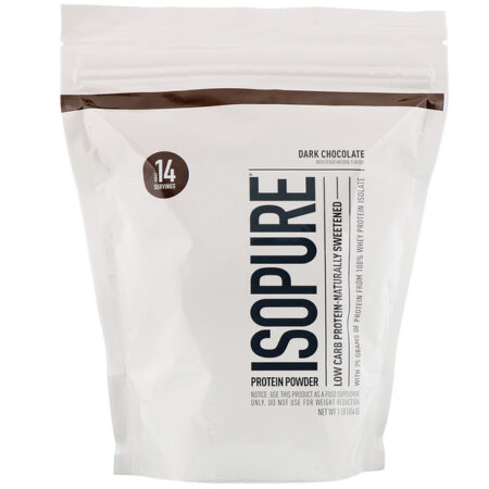 Isopure, Low Carb Protein Powder, Dark Chocolate, 1 lb (454 g)