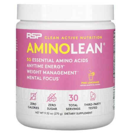 RSP Nutrition, AminoLean, Pink Lemonade, 9.52 oz (270 g)