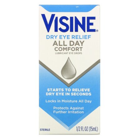 Visine, Dry Eye Relief, All Day Comfort, Lubricant Eye Drops, 1/2 fl oz (15 ml) - Image 2