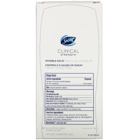 Secret, Clinical Strength Deodorant, Completely Clean, 2.6 oz (73 g) - Image 3