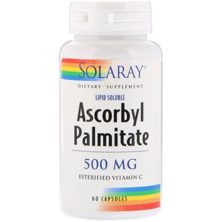 Solaray, Palmitato de Ascorbil, 500 mg, 60 Cápsulas