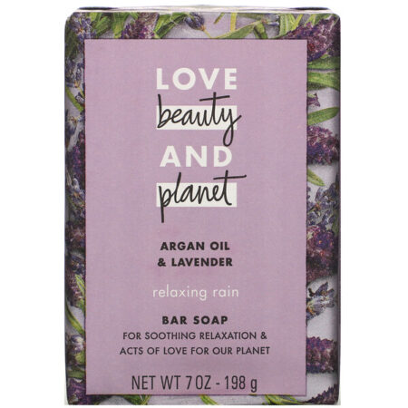 Love Beauty and Planet, Relaxing Rain, Bar Soap, Argan Oil & Lavender, 7 oz (198 g)