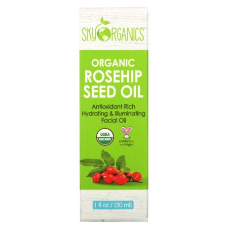 Sky Organics, Organic Rosehip Seed Oil, 1 fl oz (30 ml) - Image 2