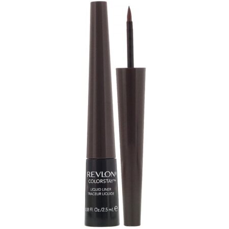 Revlon, Delineador Líquido Colorstay, Black Brown, 2,5 g