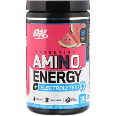 Optimum Nutrition, Energia de Aminoácidos + Eletrólitos Essenciais, Melancia, 10,05 oz (285 g)