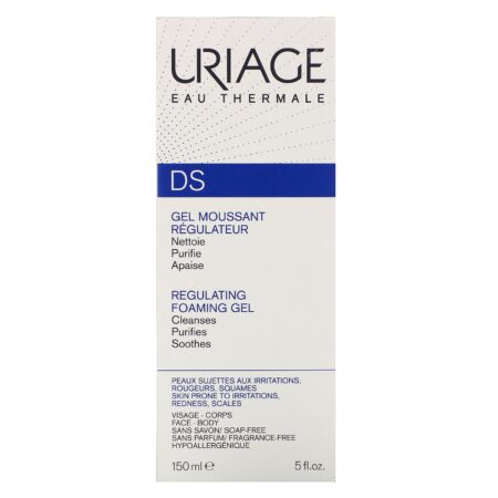 Uriage, DS, Regulating Foaming Gel, Fragrance-Free, 5 fl oz (150 ml) - Image 2