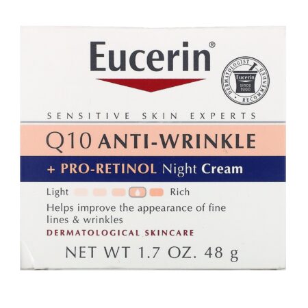 Eucerin, Q10 Anti-Wrinkle + Pro-Retinol Night Cream , 1.7 fl oz (48 g) - Image 2