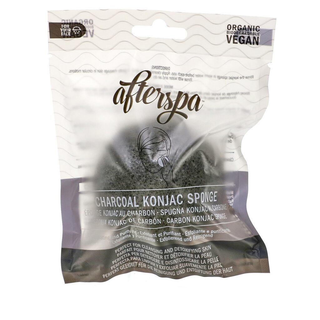 AfterSpa, Charcoal Konjac Sponge, 1 Sponge - Imagem 2