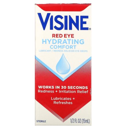 Visine, Red Eye, Hydrating Comfort, Lubricant/Redness Reliever Eye Drops, 1/2 fl oz (15 ml) - Image 2