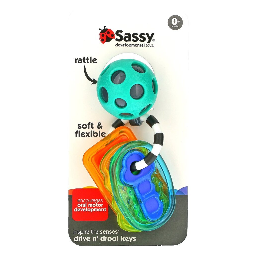 Sassy, Inspire The Senses, Drive N' Drool Keys, 0+ Months, 1 Count - Imagem 2