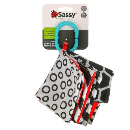 Sassy, Peek-A-Boo Activity Book, 0 + Months, 1 Count - Imagem 2