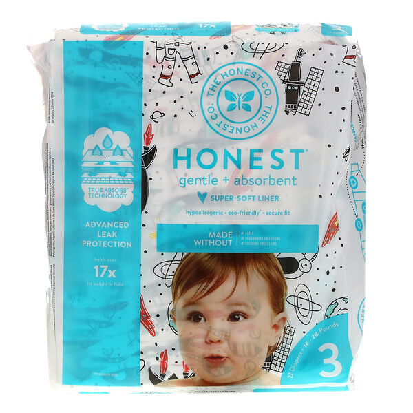 honest diapers size 3 27 count