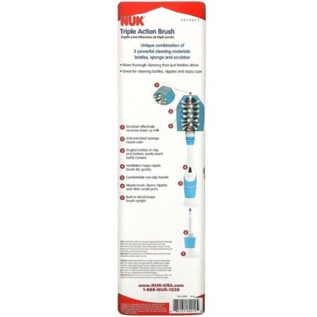 NUK, Triple Action Brush, 1 Brush - Imagem 3