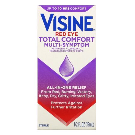 Visine, Red Eye Total Comfort, Multi-Symptom Eye Drops, 1/2 fl oz (15 ml) - Image 2