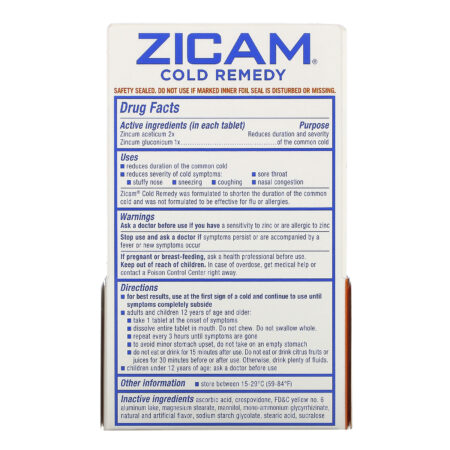 Zicam, Cold Remedy, RapidMelts, Citrus , 25 Quick Dissolve Tablets - Image 2