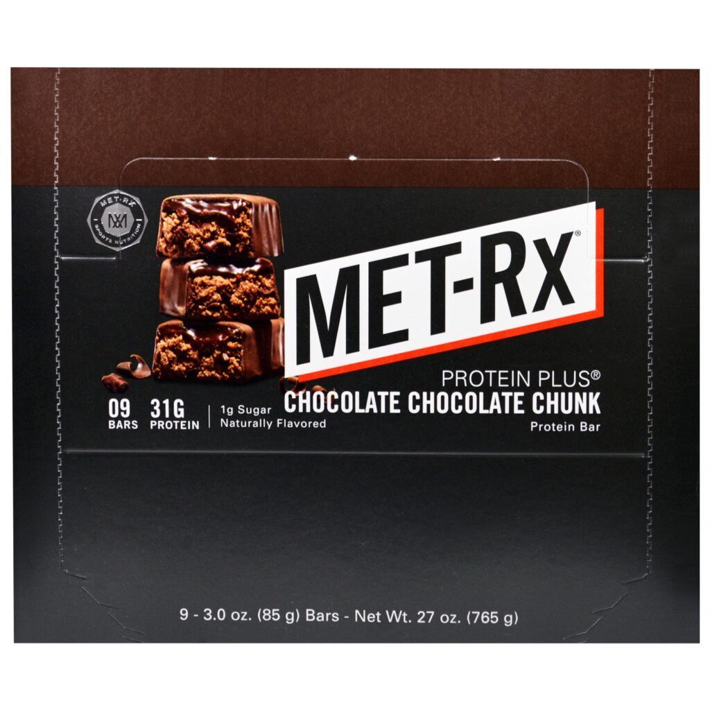 MET-Rx, PROTEIN PLUS Bar, Chocolate Chocolate Chunk, 9 Bars, 3.0 oz (85 g) Each - Imagem 2