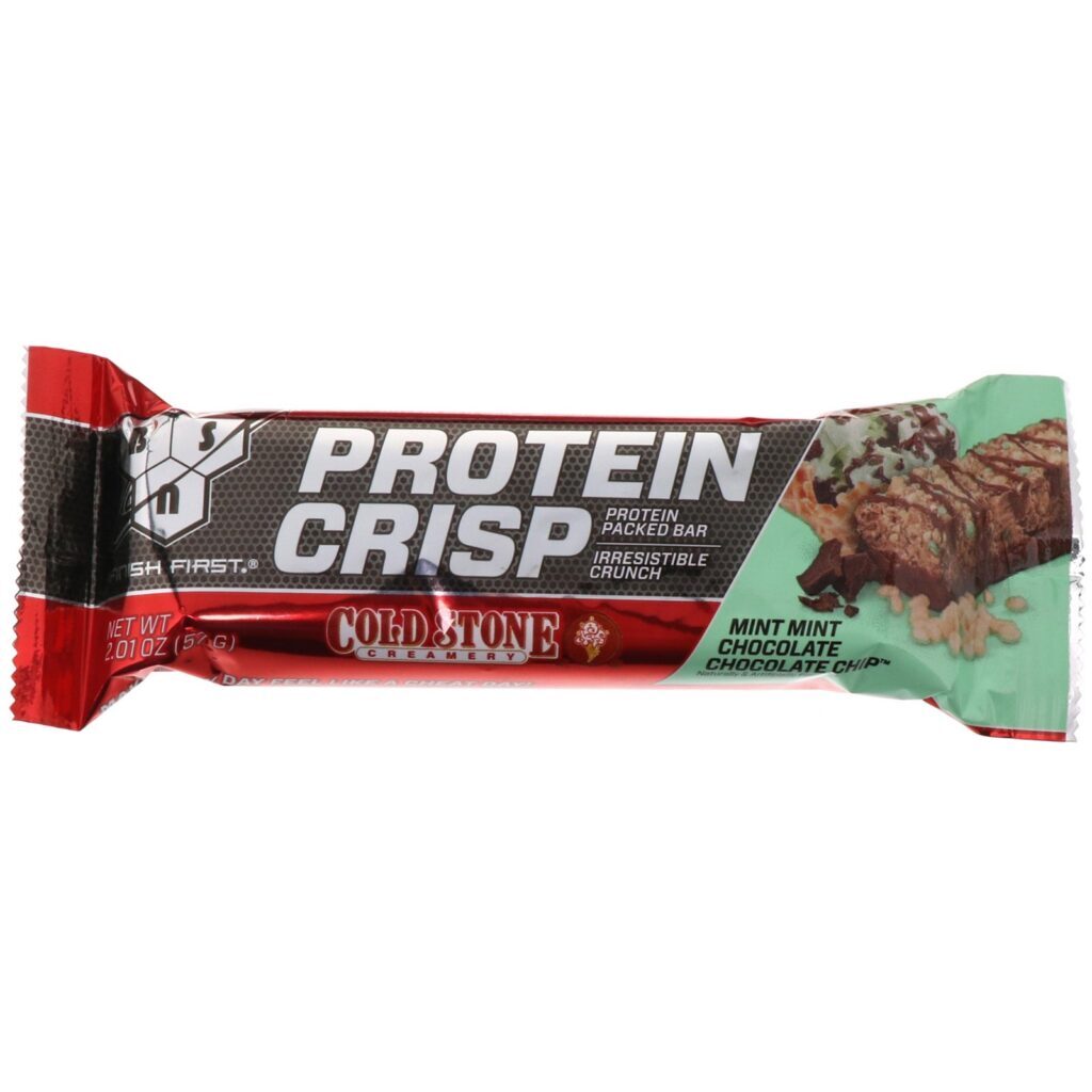 BSN, Protein Crisp, Menta, Chocolate com Menta e Gotas de Chocolate, 12 Barras, 2,01 oz (57 g) Cada - Imagem 4
